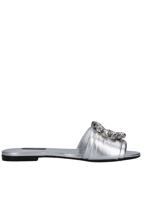 Leather mules DOLCE&GABBANA | VG0003ARGENTO